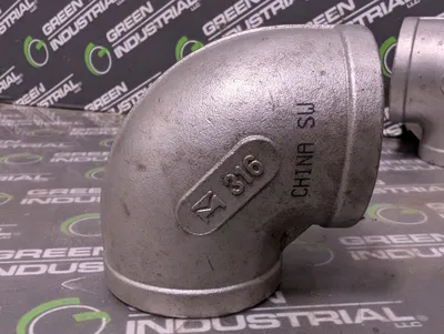 Lot of 10 SCI Right Angle Elbow 316 Stainless Non-Threaded Fittings 1-1/2" New NIB