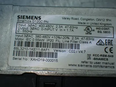 USED SIEMENS 6SL32101KE118AF1