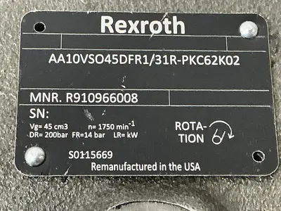 USED REXROTH AA10VS045DFR1/31R-PKC62K02