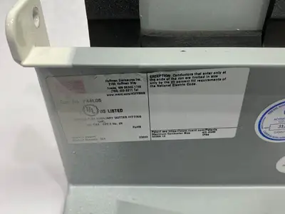 USED HOFFMAN NVENT LAY-IN WIREWAY SECTION STRAIGHT HINGED COVER PAINTED WHITE