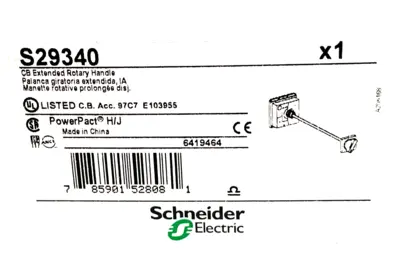 NEW SCHNEIDER ELECTRIC S29340 CB EXTENDED ROTARY HANDLE