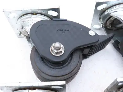 Albion N/A Locking Swivel Caster 4" Wheel 2"Wide Polyurethane Set of 4