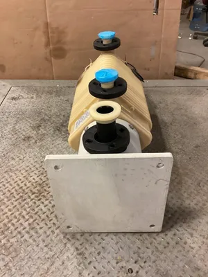 Calorplast PVDF Corrosive Media Tube Plate Heat Exchanger 45gpm 116PSIG 55°F