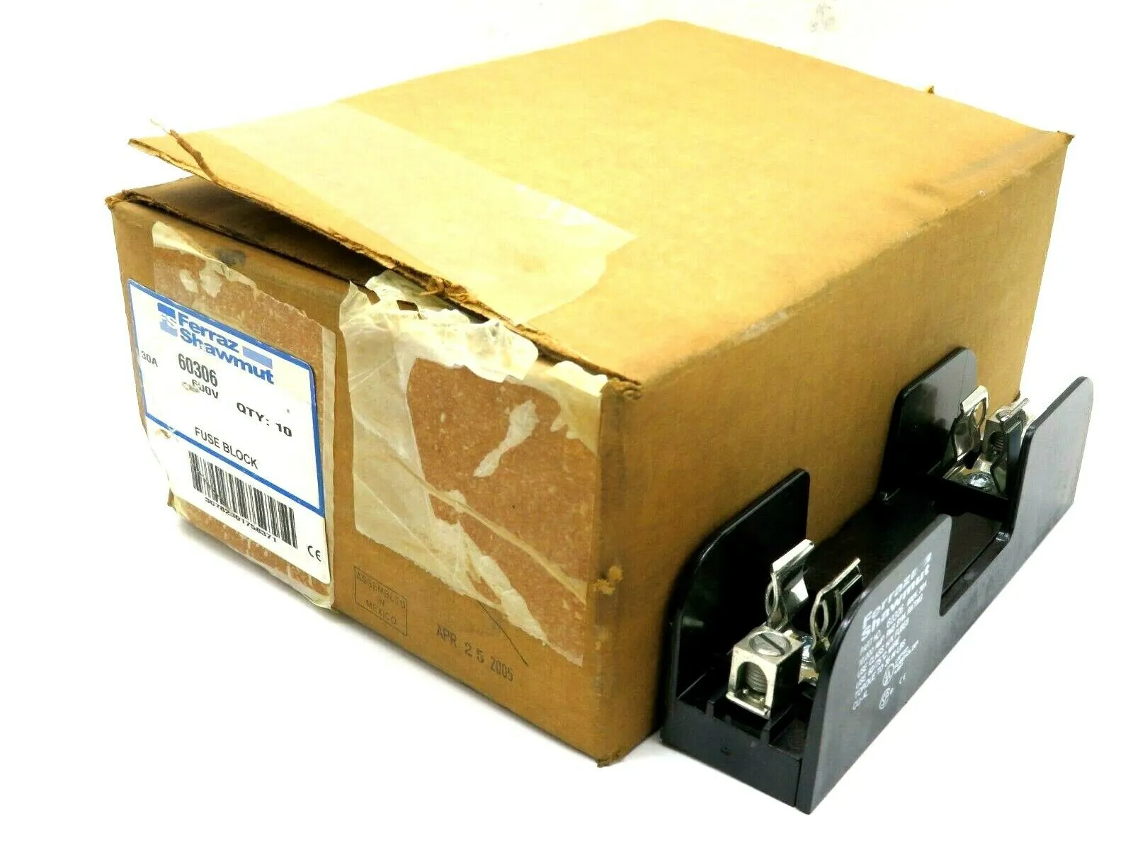 NEW LOT OF 10 FERRAZ SHAWMUT 60306 FUSE BLOCK 30 AMP 600V