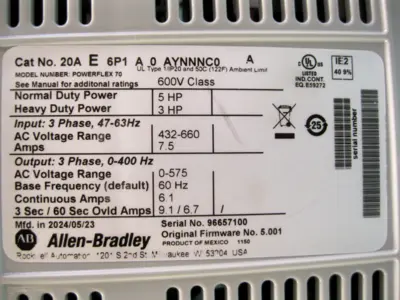 NEW Allen-Bradley 20A-E6P1A0AYNNNC0