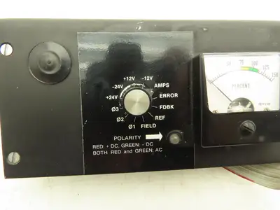Nidec Fincor 104599501 DC Motor Drive Test Panel Dial Percent Gauge Meter Rev D