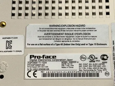 New | in-Stock PROFACE AGP3400T1D24 Automation Control (HMI) Ohio US | HGR 24 #1251110