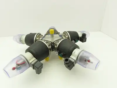 Swagelok Georg Fischer 5-Way Stainless Steel Diaphragm Valve & Actuators Assy