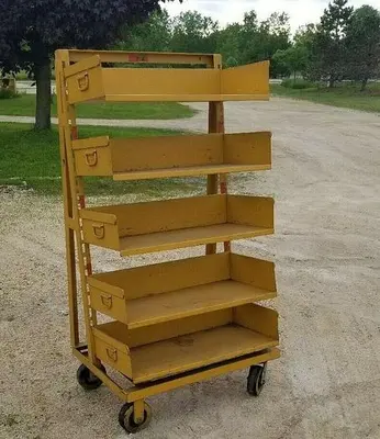 Rolling Storage Carts w/4-5x Adjustable Shelves/Unit 33" W x 16" Dp x 65" Tall