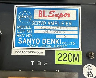 Used SANYO DENKI 20BA075FFW Industrial Controls | Surplus Asset Holdings #1220841