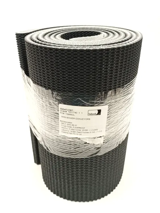 New | in-Stock Habasit Habaflow Mini-Mover Conveyor Belt 11.8" x 19.61' Conveyor Parts Michigan US | Maverick Industrial Sales #1398047
