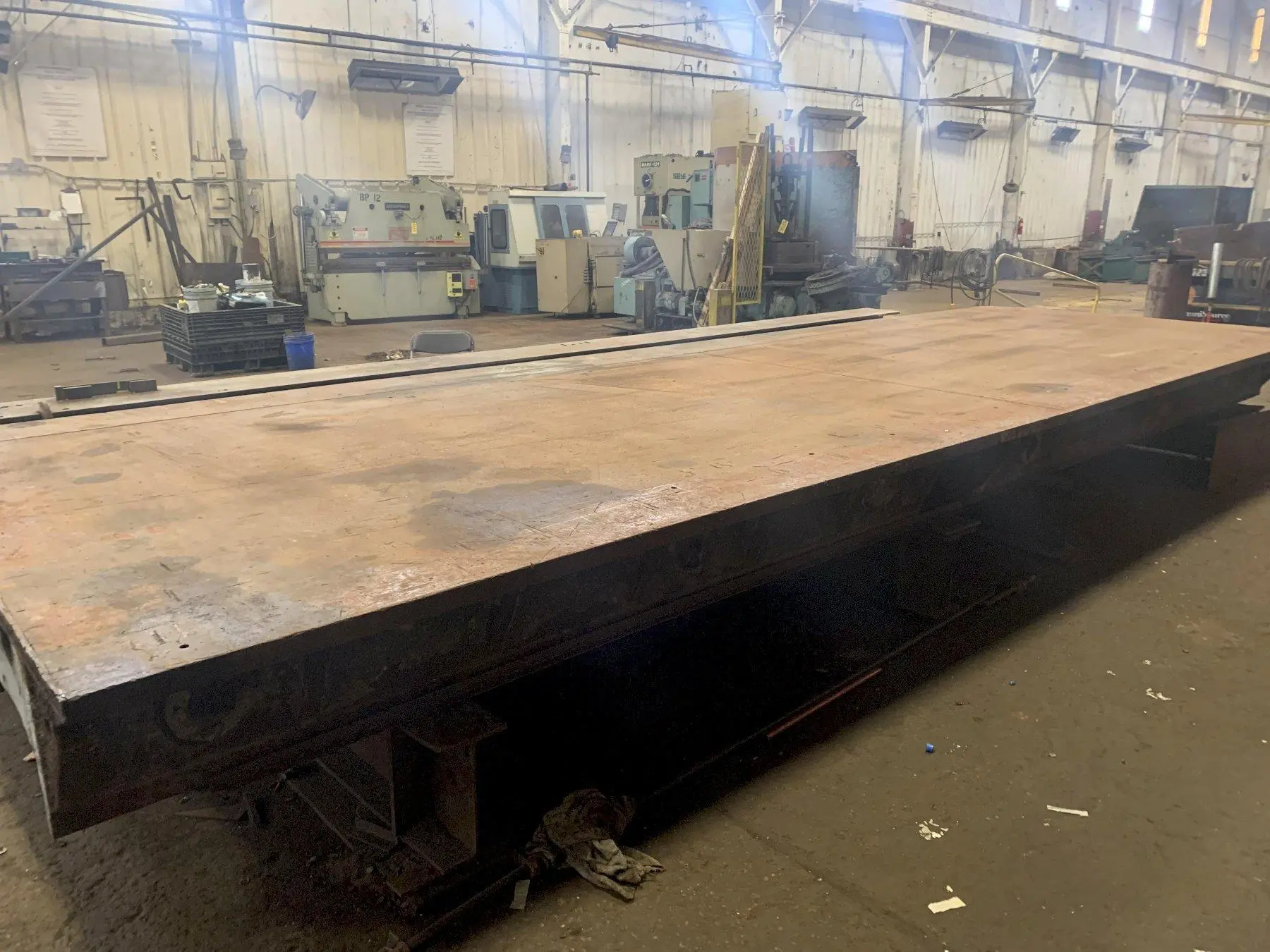 85" X 146" HEAVY DUTY STEEL LAYOUT TABLE: STOCK #12439