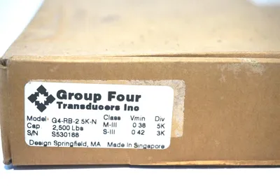 NEW GROUP FOUR TRANSDUCERS INC. G4-RB-2.5K-N LOAD CELL G4RB25KN