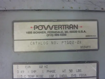 USED POWERTRAN PT102-2K