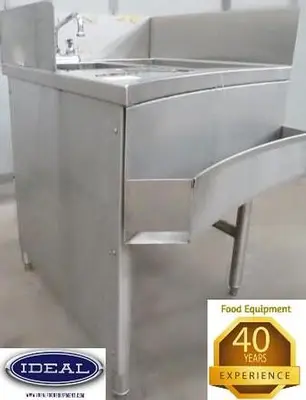 Curved - unique bar sink - ice well combo