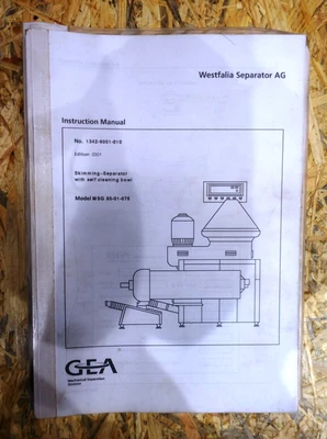 Westfalia MSG 85-01-076 CIP milk separator, 316SS.