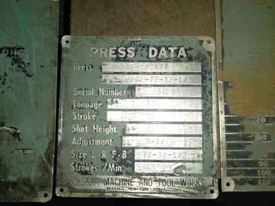 NIAGARA S2-G-222-72-32-1/2 Gap Frame (OBS) Presses | Universal Press & Machinery (UPM) (6)