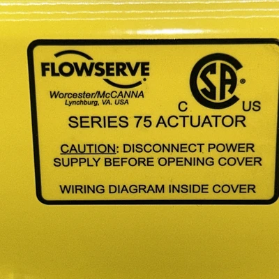 Flowserve Series 75 10P755WD2120A C0168 Actuator NNB Or Manual + Warranty