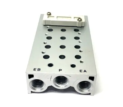 SS5Y5-20-05-00N | SMC  Pneumatic Valve Manifold/Base, 5-Stations, 1/4" NPT - Used