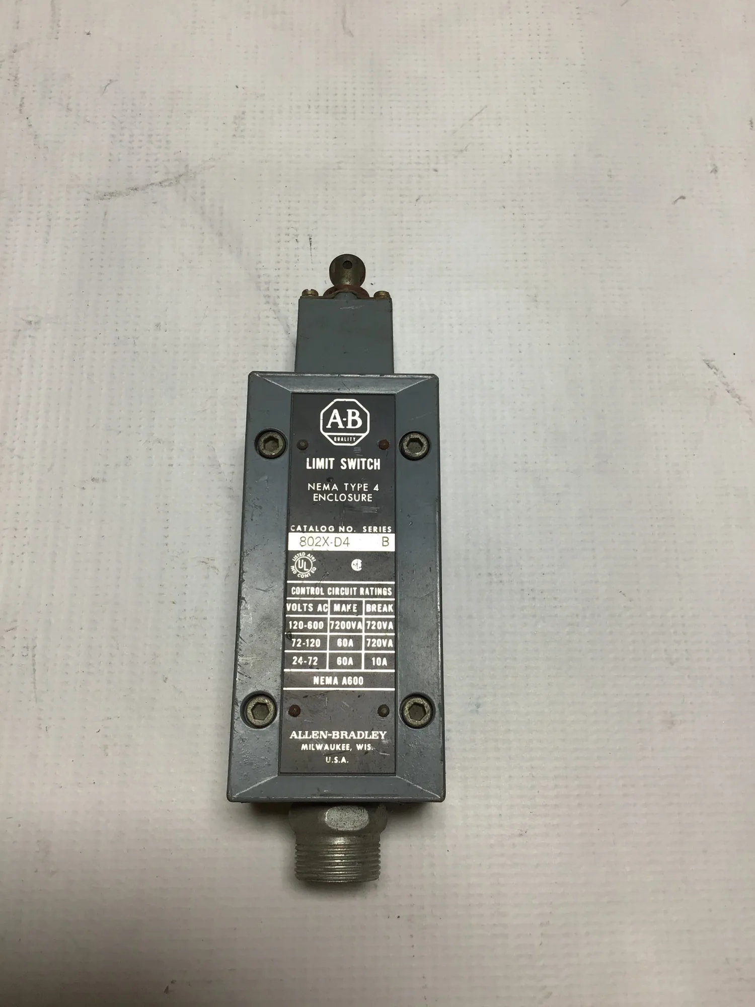 Allen-Bradley 802X-D4 Limit Switch Type 4 Enclosure