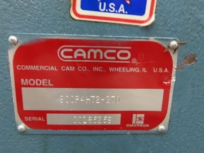 Camco 900P4H72-270 Rotary Index Drive 4 Stops 2" Output 40:1 Gear Reducer 5Hp
