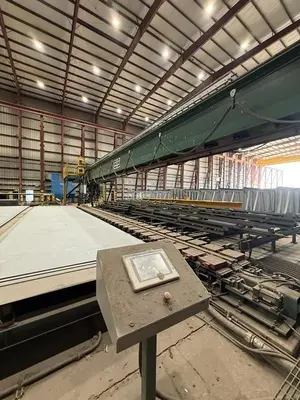Ogden Plate Welding Machine, 40' Welding Capacity with 85 feet of Load and Unload Conveyor