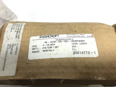 ASHCROFT 4 1/2″ 45-1279-SS-02L-301MV 60PSI Duragauge Pressure Gauge