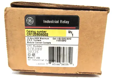 NEW GENERAL ELECTRIC CR120B06002 INDUSTRIAL RELAY