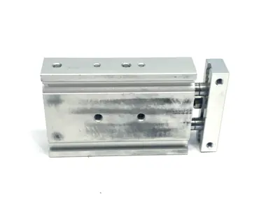CXSM15-25 | SMC  Dual Rod Pneumatic Guided Cylinder 15mm Bore 25mm Stroke - Used