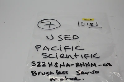 Used Pacific Scientific S22HSNA-RNNM-03 Servo Motors California US | Davliegogo LLC #1707499