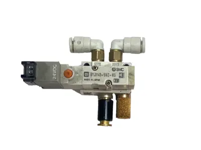 Used SMC Solenoid Valve 24VDC 5 Way Valve Base Solenoid Valves Michigan US | Maverick Industrial Sales #1395380