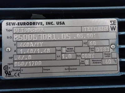 Sew-eurodrive .4/.8 Hp Gear Drive