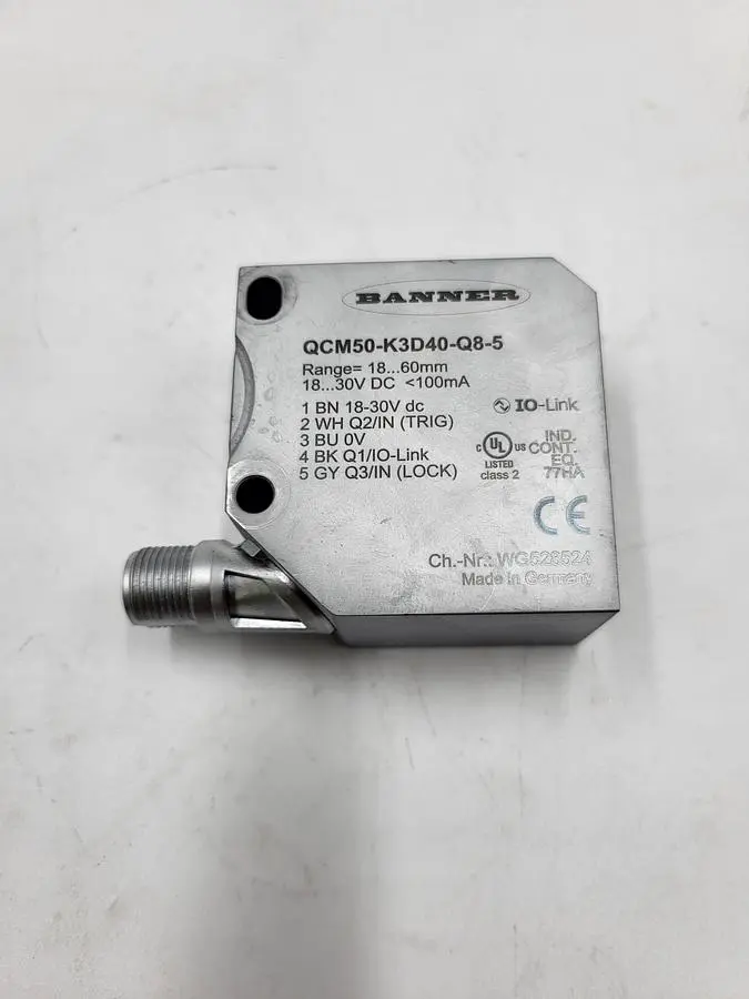 Used BANNER BANNER QCM50-K3D40-Q8-5 PHOTO ELECTRIC SENSOR Photoelectric Sensors | ND Industrial Surplus #1215737