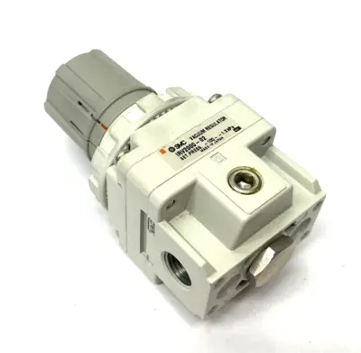 Used SMC Modular Vacuum Regulator 1/4" NPT Ports Air Pressure Regulators Michigan US | Maverick Industrial Sales #1389638