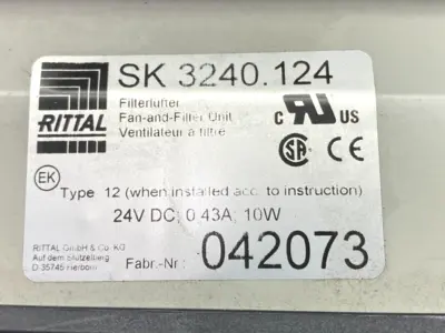 Used Rittal TopTherm Fan and Filter Unit 24VDC .43A 10W DAMAGED CONNECTOR Electronic Component Fans Michigan US | Maverick Industrial Sales #1389305