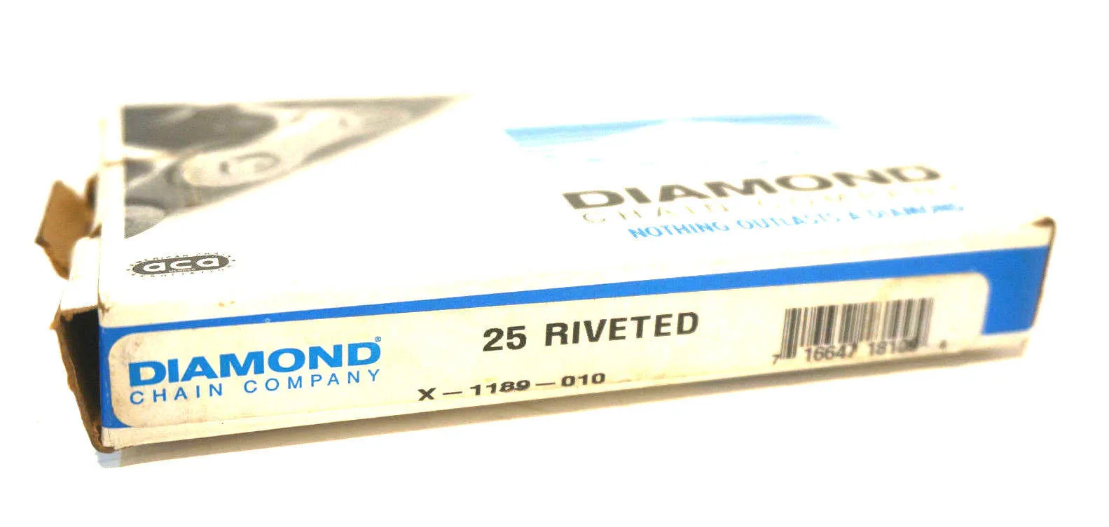 NEW DIAMOND CHAIN X-1189-010 CHAIN 25 RIVETED X1189010