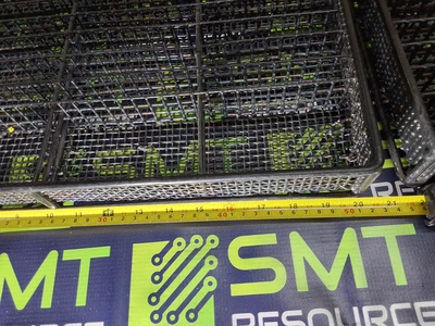 STAINLESS STEEL BLACK WIRE MESH PCB INLINE WASH BASKET - LOT OF 4
