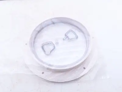 Beckson AP60-W-C 6" Boat Deck Marine Access Plate White Clear Screw-Out Lot of 2