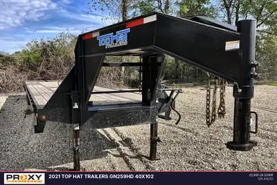 Used 2021 TOP HAT TRAILERS GN259HD 40X102 Flatbed Trailers Louisiana US | Proxy Equipment #1377932