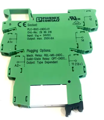 NEW PHOENIX CONTACT PLC-BSC-24DC/21 RELAY MODULE PLCBSC24DC21 LOT OF 13