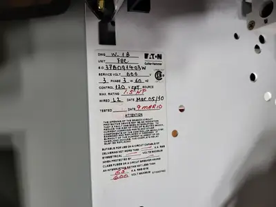 1.5 hp, 600V, 7A, 3-Ph Heater Starter Size 1 Bucket for Freedom 2100 MCC Frame
