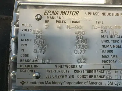 Used SUMITOMO PA248613 Motors (misc) Ohio US | HGR 24 #1300966
