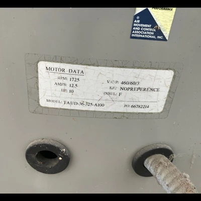 USED GREENHECK TAUD-36-325-A100