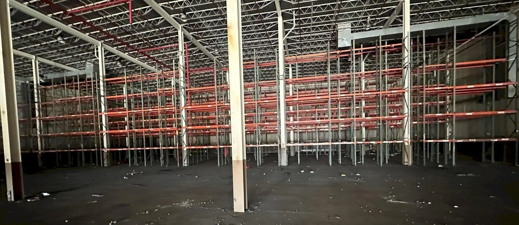 28" DEEP X 20' HIGH PALLET RACKING: CONSISTING OF 131 UPRIGHTS, 339 X 108" BEAMS, 508 X 54" BEAMS: STOCK #20779