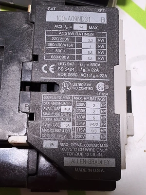 USED ALLEN BRADLEY 104-A09ND31