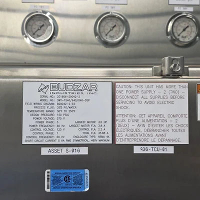 Budzar 3wt-1540/940/040-DSP Hot Water Heater, 3 Zone  GRF25 # 3431