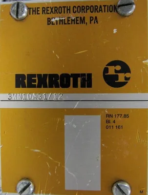 USED REXROTH 3WN10A31/12 VALVE 3WN10A3112