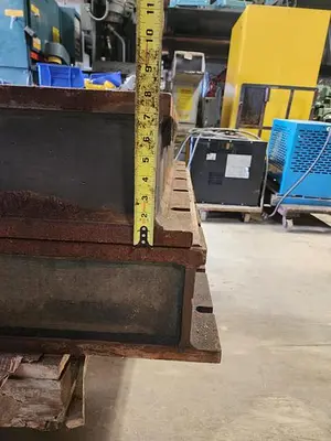 3' x 57'' T-Slot Cast Iron Riser Block w/Drilled and Tapped Holes