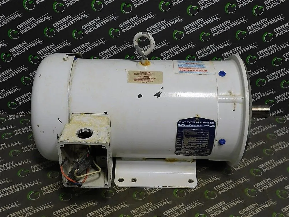 Baldor Reliance CEWDM3615T Super E Washdown Duty Motor 5 HP 1750RPM Used