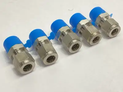 USED BRENNAN STRAIGHT DOUBLE FERRULE TUBE FITTING 3/8" OD PKG OF 5